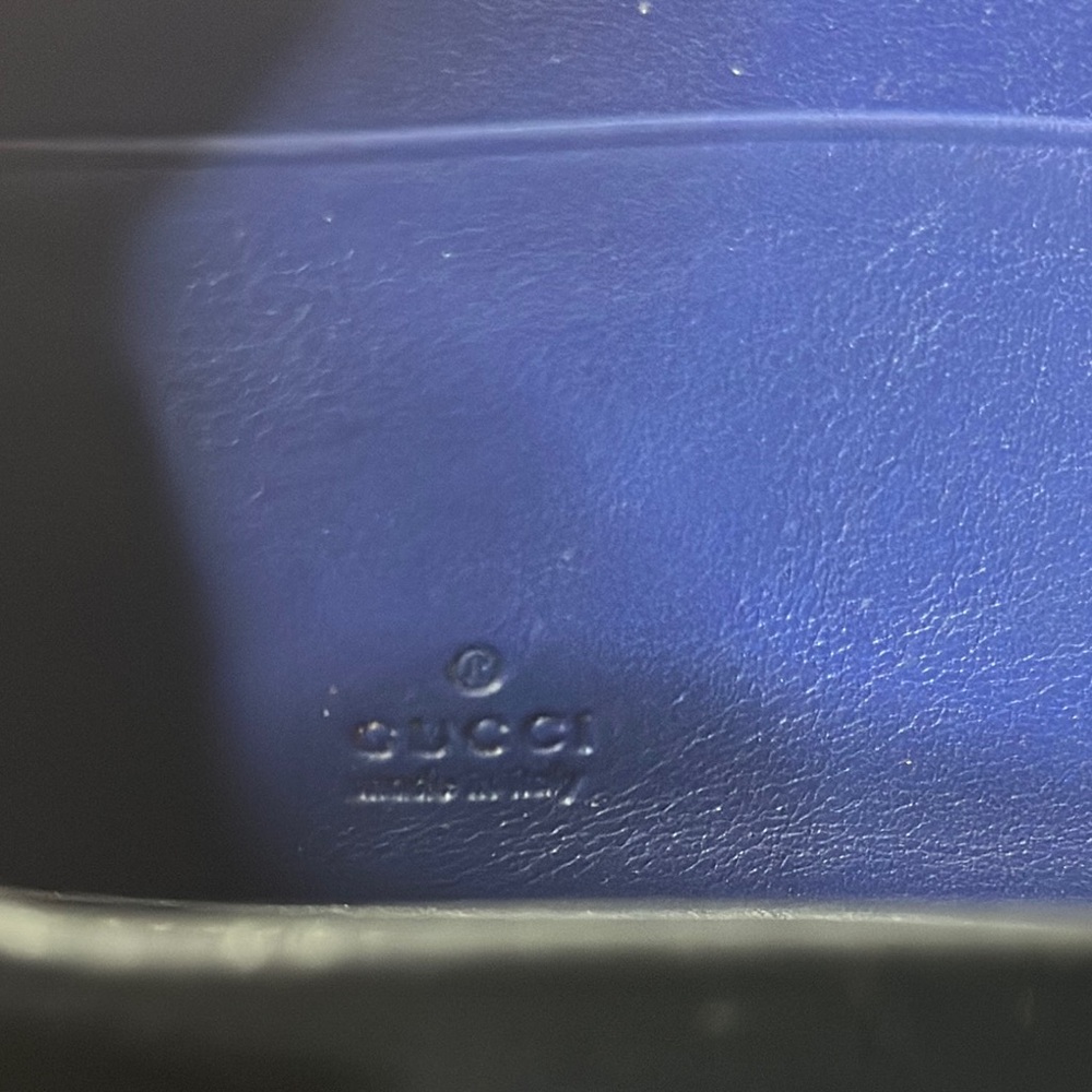 Gucci Beige and Navy Zip Wallet with Americana Logo - Picture 6 of 14